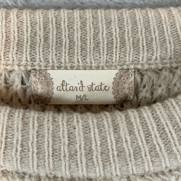 Altard state oversized round neck striped sweater size M/L - Picture 4 of 7